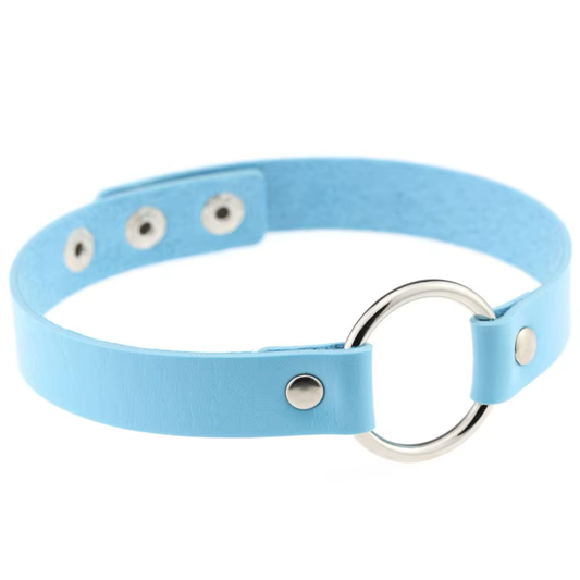 Chocker Argolla Color Celeste