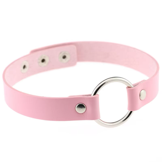 Chocker Argolla Color Rosa