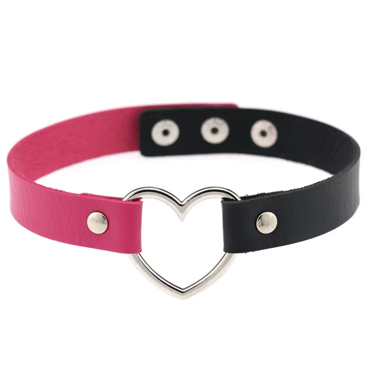 Chocker Corazón Bicolor Fucisa-Negro