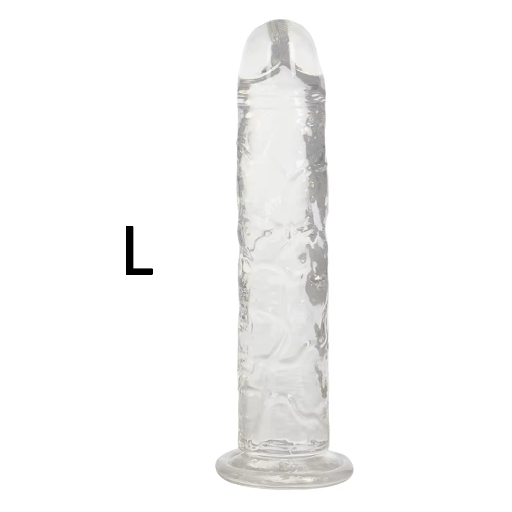 Dildos Jelly Colores Blanco/Morado/Rosado - S, M, L