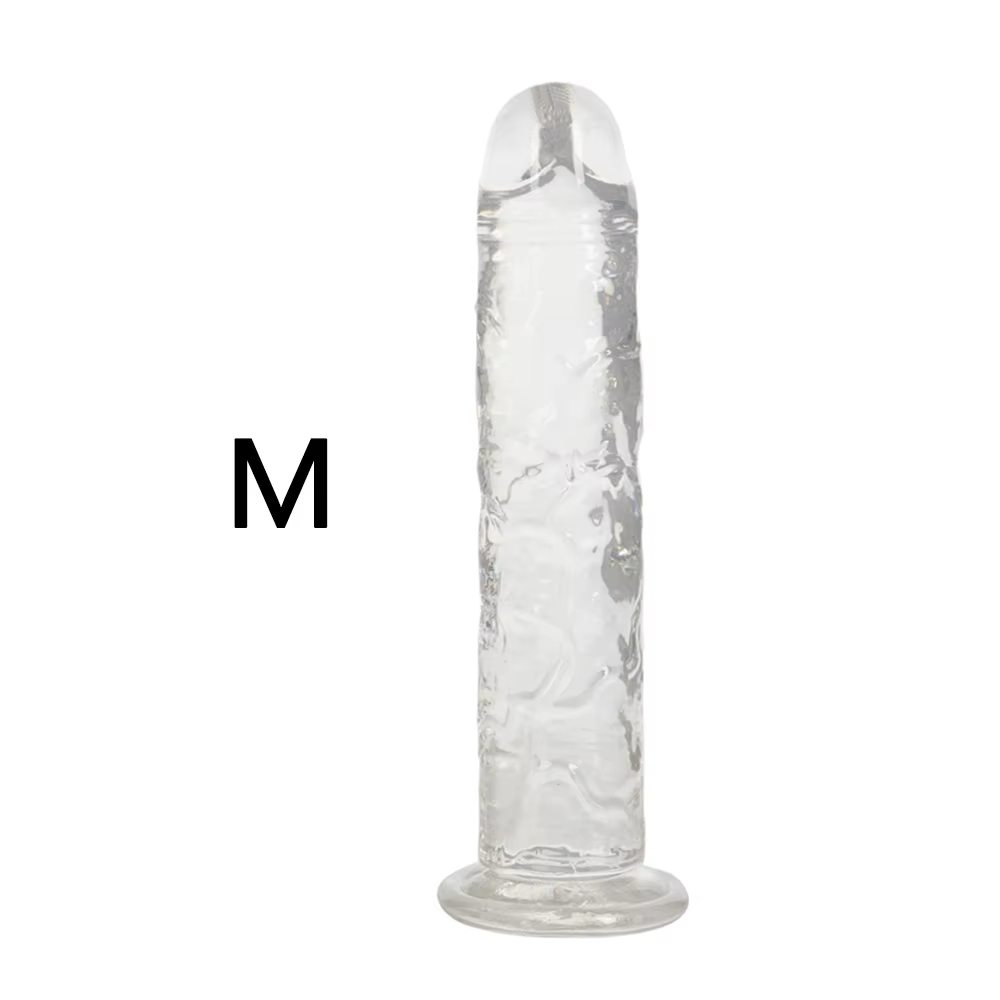 Dildos Jelly Colores Blanco/Morado/Rosado - S, M, L