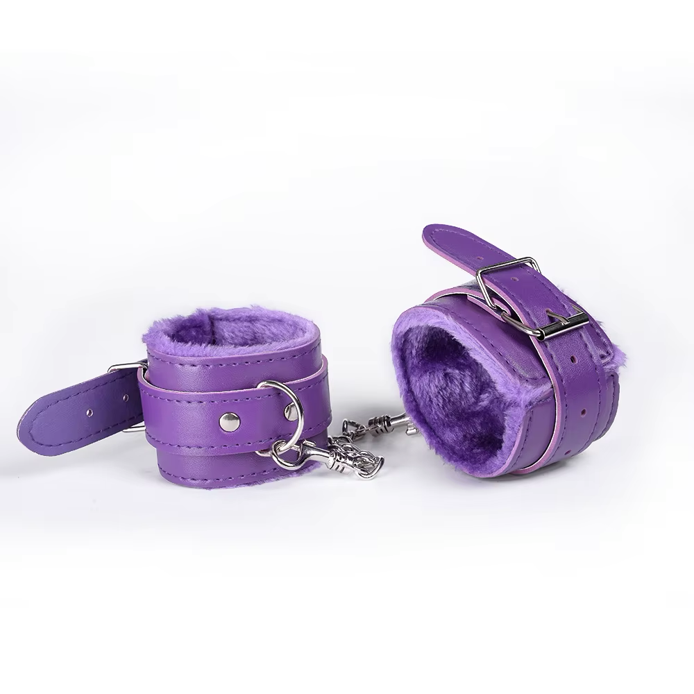 Esposas de Cuero Negro/Rojo/Morado/Rosado