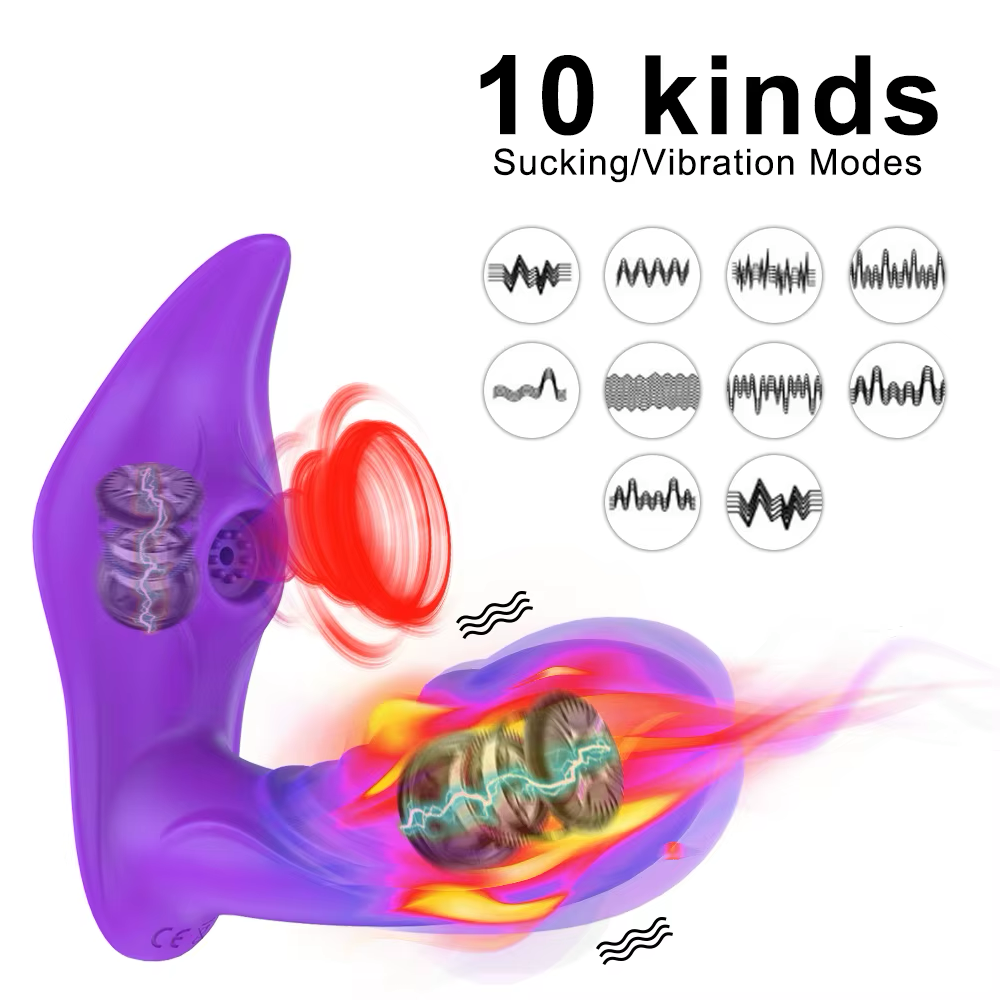 Vibrador Inalámbrico con Succión y Calor