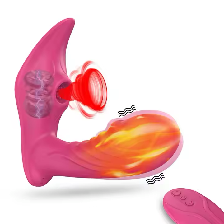 Vibrador Inalámbrico con Succión y Calor