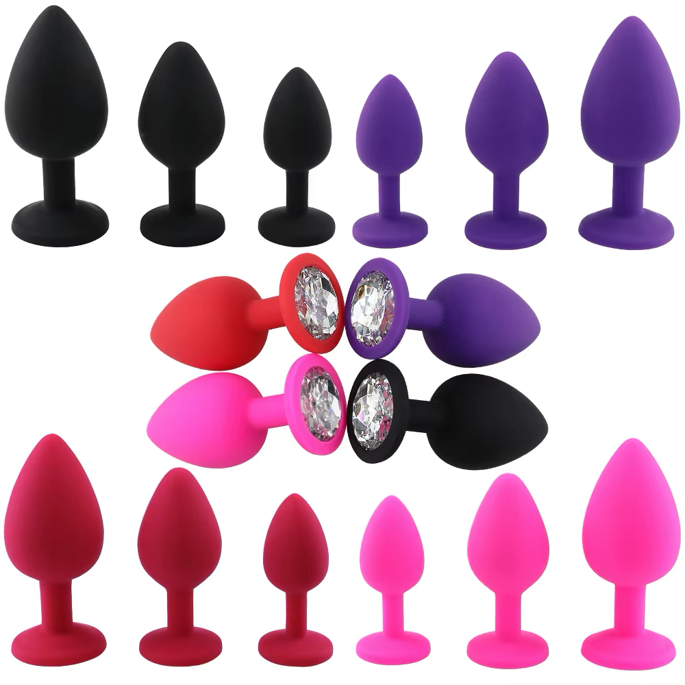 Plugs Silicona Negro, Morado, Rosado, Rojo - S/M/L