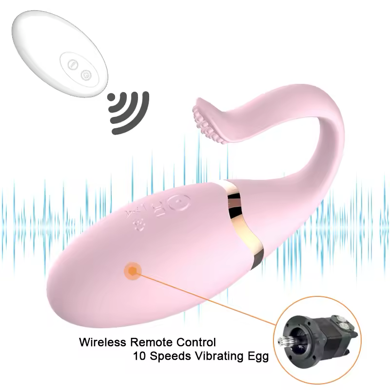 Vibrador Huevo Estimulador Clítoris y Punto G - Negro, Morado, Rosado
