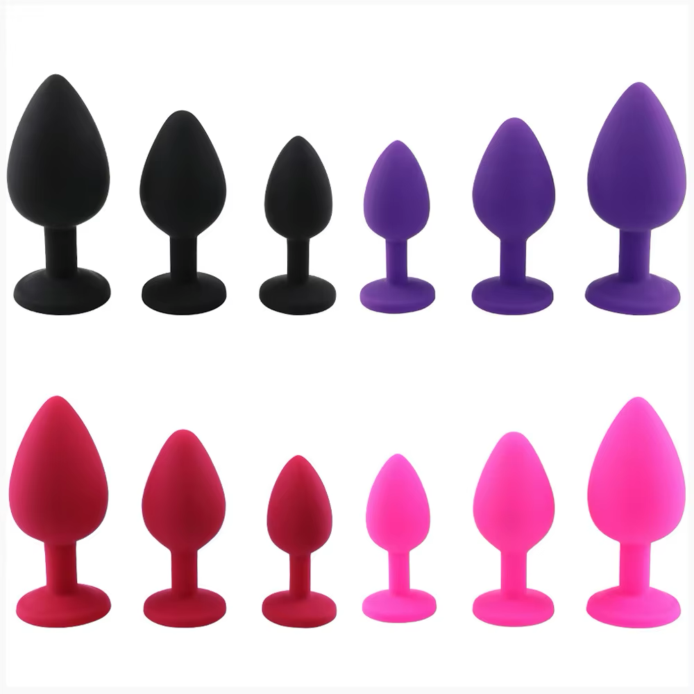 Plugs Silicona Negro, Morado, Rosado, Rojo - S/M/L